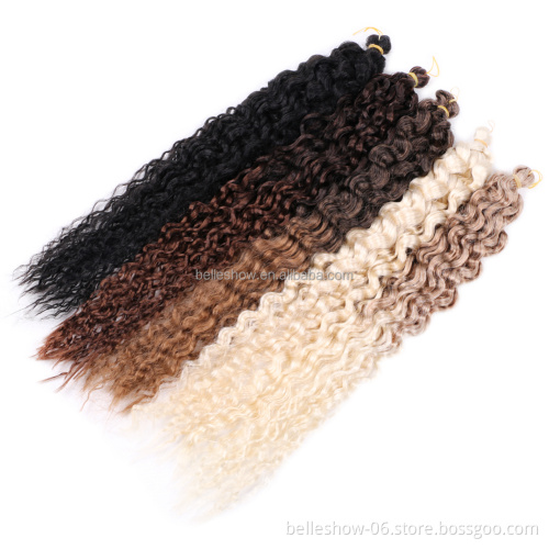 Hot sell24inch Synthetic Hair Long Ocean Wave Jessca Wave Crochet Braiding Hair For White Women Deep Wave Twist Braids
